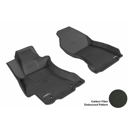 3D Maxpider SUBARU IMPREZA 2012-2013 SDN/ XV CROSSTREK 2013-2014 KAGU BLACK R1 Floor Mat L1SB00811509